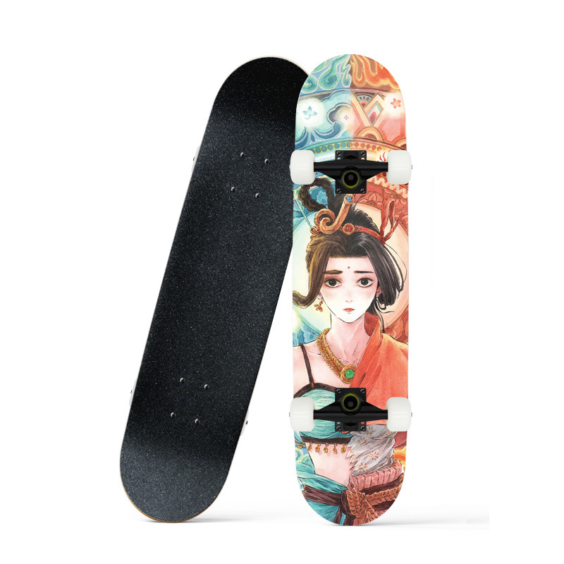 Two-sided, double-sided, black-boarded white wheel